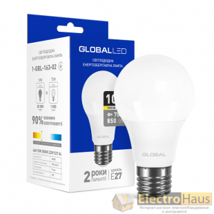 LED лампа GLOBAL A60 10W теплый свет E27 (1-GBL-163-02)